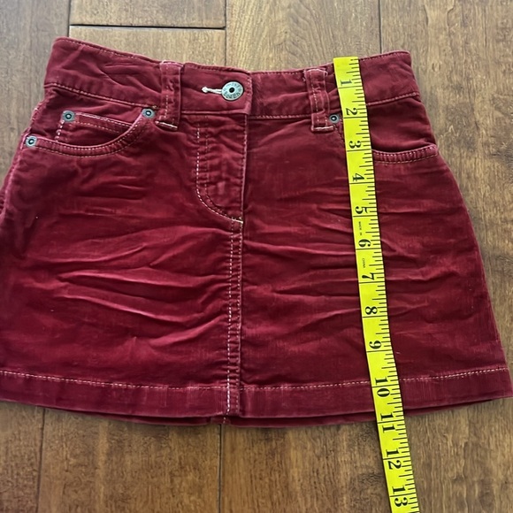 Mini Boden Burgundy CorduroyHeart Pocket Skirt Size 5-6 Y - Picture 3 of 10